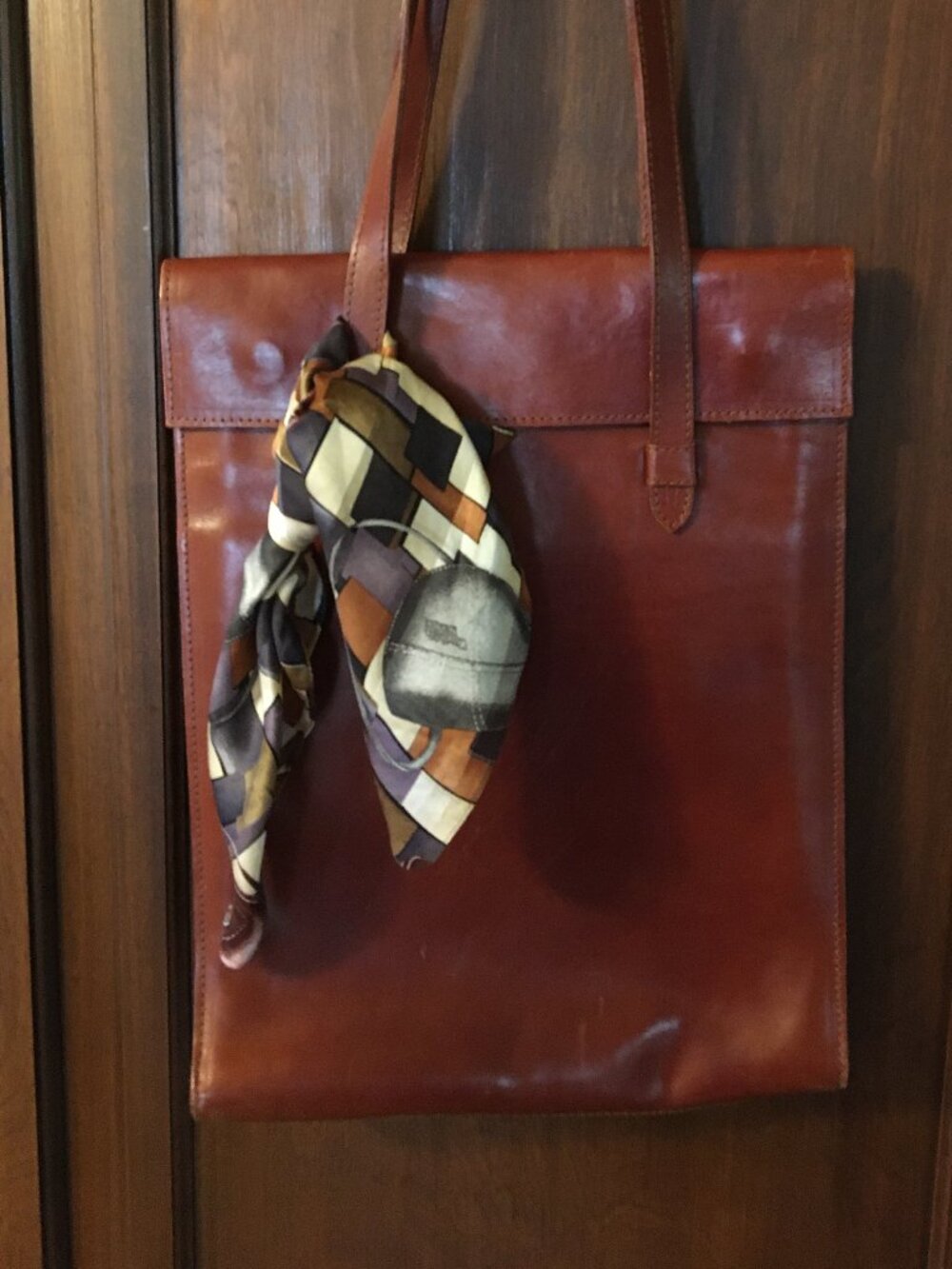 Leather bag, Made in Spain.
